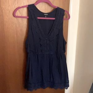 Navy Babydoll Tank